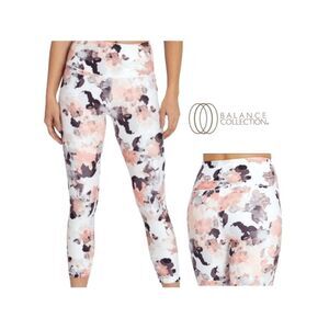 Balance Collection White Black Pink Water Mark Leggings. Size Small